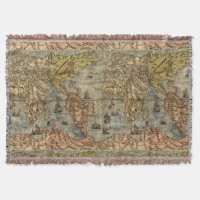 1565 Mapa Antigo do Mundo de Forlani Cartografia V