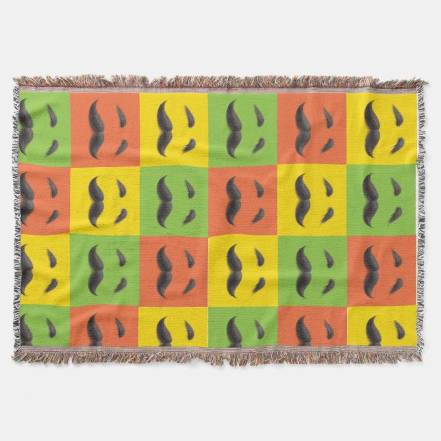 Manta A cobertura peludo do lance dos retalhos do pai (Frente)