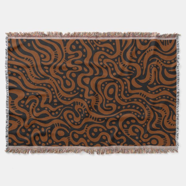 Manta Abstrato 041211 - Noz em preto (Frente)