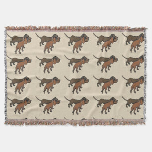 Manta Abstrato Dachshund em Brown