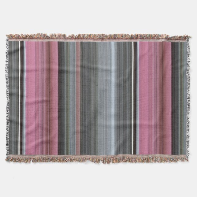 Manta Abstrato nº 1: Rosa e cinza (Frente)