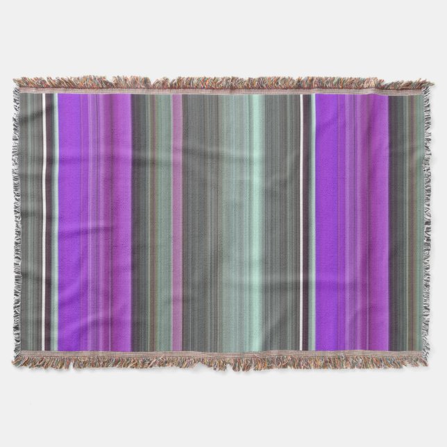 Manta Abstrato nº 1: Roxo e cinza (Frente)