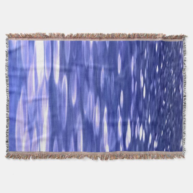 Manta Abstrato nº 3: Shimmer azul (Frente)
