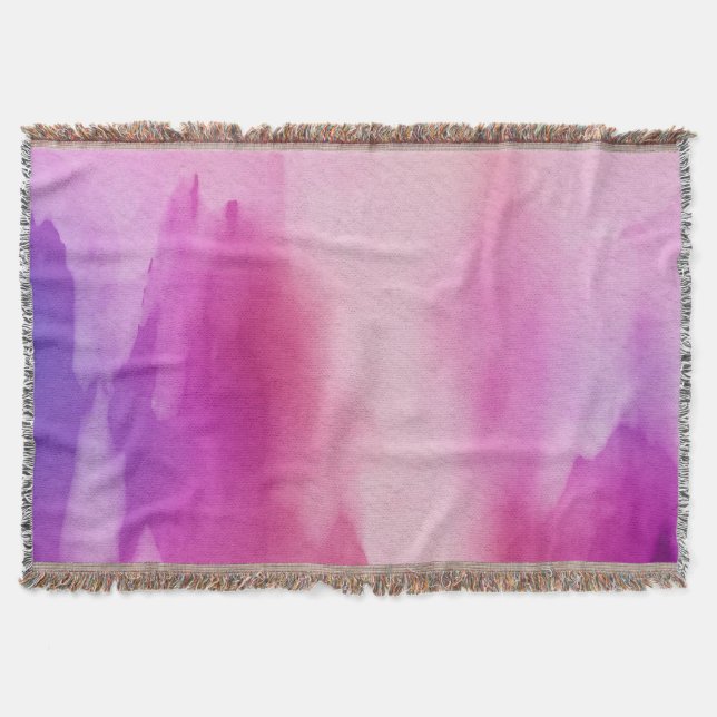 Manta Água Colorida Rosa e Roxa Espaço Positivo (Frente)