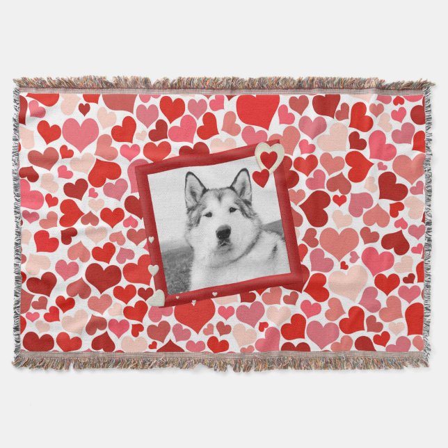Manta Alaskan Malamute Dog Heart Throw (Frente)