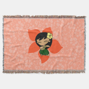 Manta Aloha Honys Hawaiian Hibiscus Vintage Hula Girl