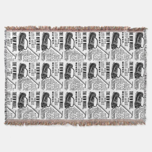 Manta Anúncio de cortador de relva de safra (Frente)