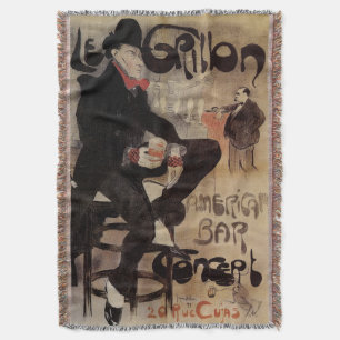Manta Arte Antiga Arte Nova Le Grillon, Homem Bebendo Ce