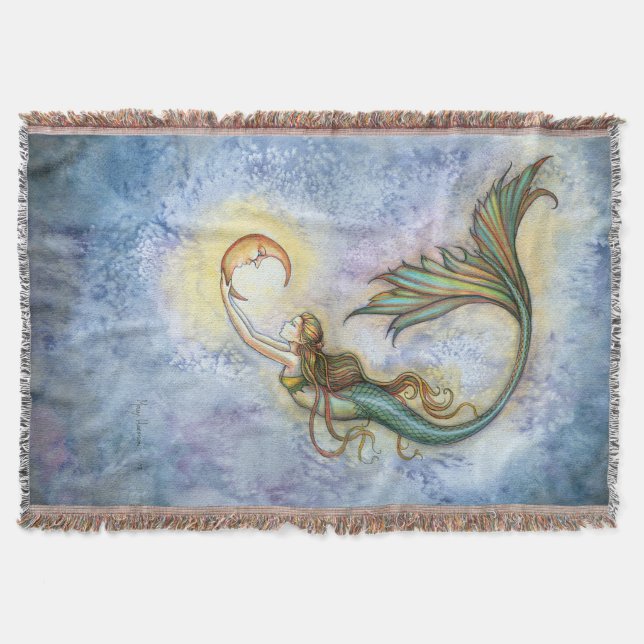 Manta Arte de Fantasia da Lua do Mar Profundo por Molly  (Frente)