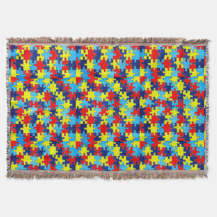 Manta Autismo Quebra-cabeça de consciência por Shirley T