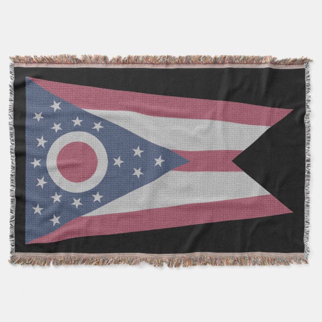 Manta Bandeira de Ohio (Frente)