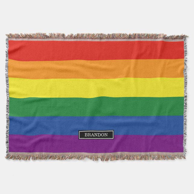 Manta Bandeira do arco-íris do orgulho gay (Frente)