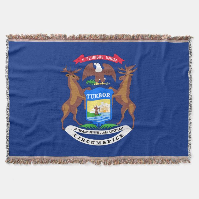 Manta Bandeira do estado do Michigan (Frente)