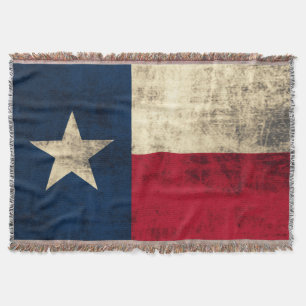 Manta Bandeira do Grunge do vintage de Texas