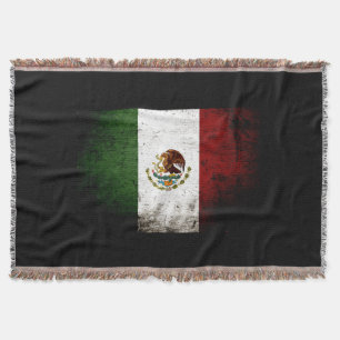 Manta Bandeira do México Grunge Preta