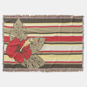 Manta Banzai Beach Hawaiian Hibiscus Strike Blanket