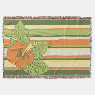 Manta Banzai Beach Hawaiian Hibiscus Strike Blanket