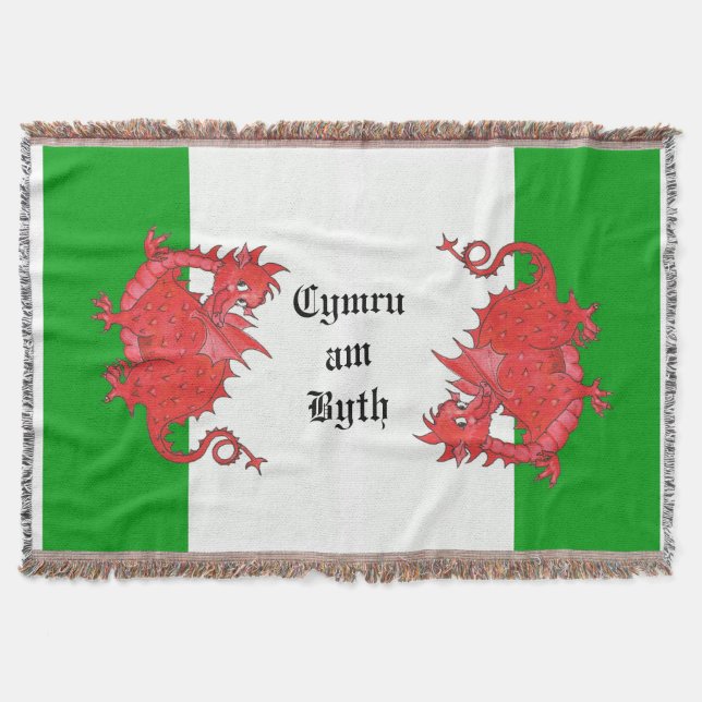 Manta Blanket Verde e Branco (Frente)