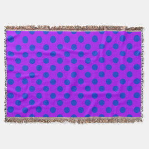 Manta Bolinhas azuis em roxo