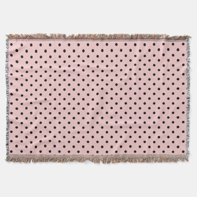 Manta Bolinhas preta rosa (Frente)