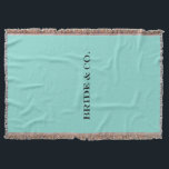 Manta BRIDE CO Teal Blue Casamento Noturno Noiva Noiva<br><div class="desc">Este cobertor faz o sotaque perfeito para a sua casa e será um guardião por anos.  Só mais uma maneira de tornar o seu partido especial,  tudo parte do BRIDE & CO. coleção.</div>