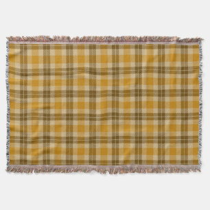 Manta Brown e xadrez de Tartan bege