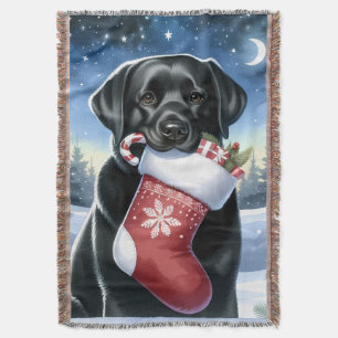 Manta Cachorro do Retriever Labrador Preto