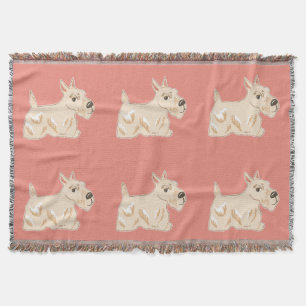 Manta Cães Scottie Engraçados, Pêssego Quente