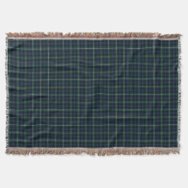Manta Campbell Clan Marinho Blue e Green Tartan
