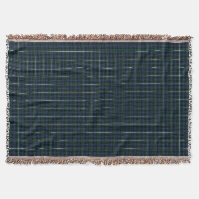 Manta Campbell Clan Marinho Blue e Green Tartan (Frente)