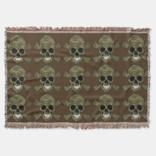 Manta Camuflagem Crânio E Crossbones Jogam Banheta