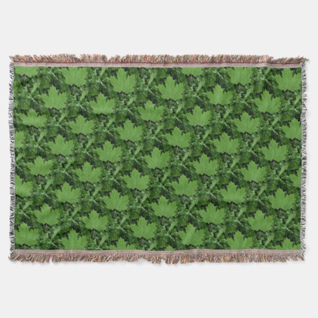 Manta Canadá Blanket Canadá Mapeia Leaf Souvenir Throw (Frente)