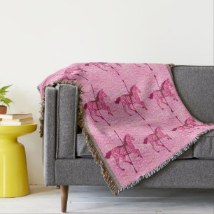 Manta Carrossel Horse - Rosa Fuchsia