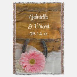 Manta Casamento Ocidental de Margarida Rosa e Ferradura