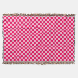 Manta Checkerboard clássico de combinação rosa por ST