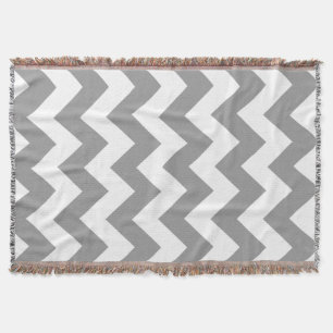 Manta Chevron corajoso cinzento