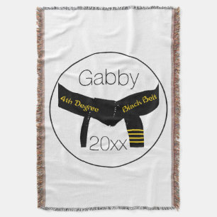 Manta Cinturão Preto de 4º Grau Artes Marciais