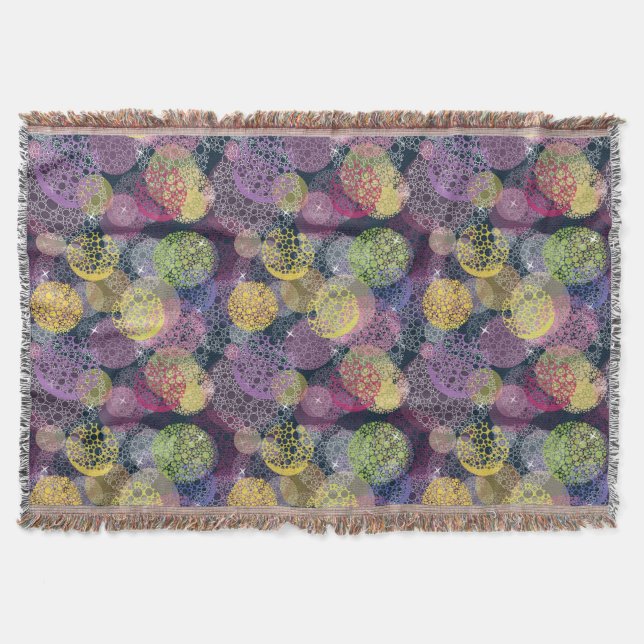 Manta Círculo bonito abstrato das bolinhas (Frente)