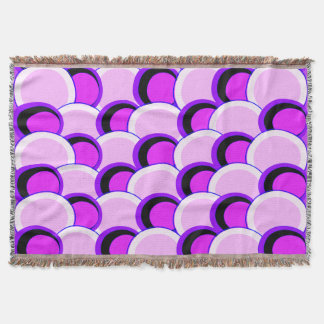 Manta Círculos Mod Rosa e Roxo