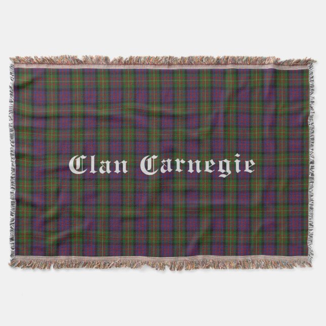 Manta Clan Carnegie Tartan Throw Blanket (Frente)