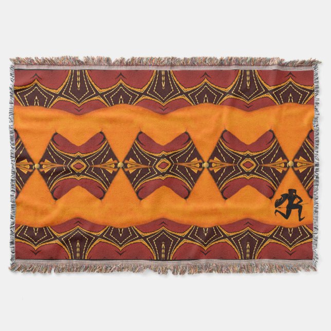 Manta Cobertura denominada guerreiro do lance do algodão (Frente)