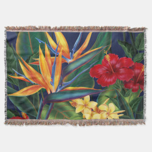 Manta Cobertura floral havaiana do lance do paraíso