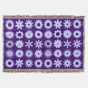 Manta Cogs - Azul Pó em Roxo Fundo