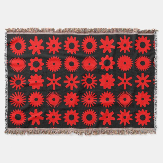 Manta Cogs - Vermelho em Preto (Frente)