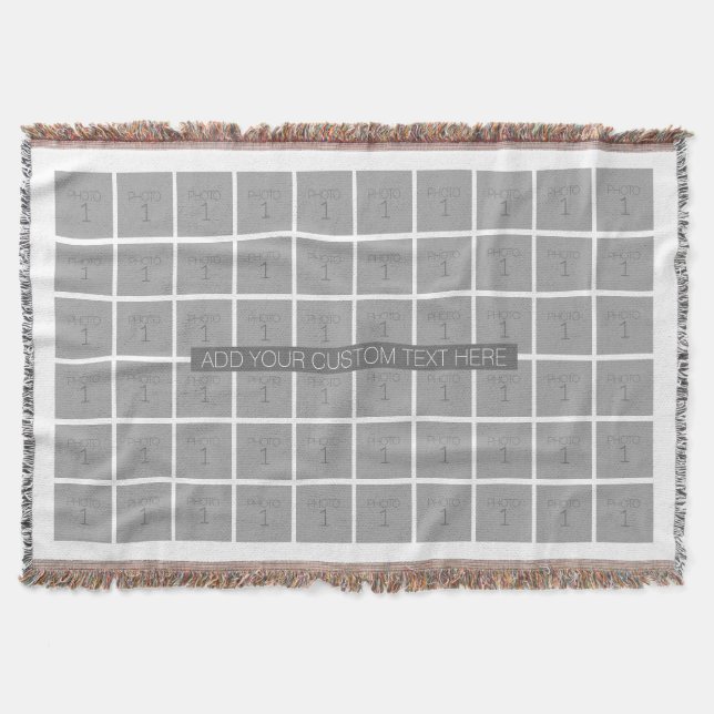 Manta Colagem de Modelo de Foto 60 - Pode Editar Cor (Frente)