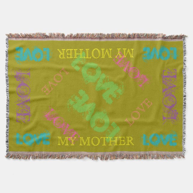 Manta Colorido minha cobertura do lance da mãe (Frente)