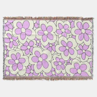 Manta Cor-de-rosa-mão e Design de flor-de-creme