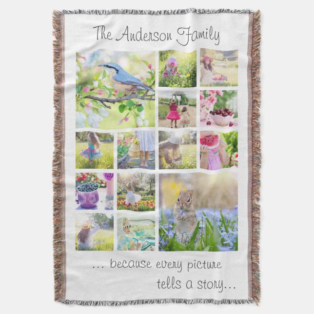 Manta Crie sua própria coleção personalizada de fotos da (Frente Vertical)