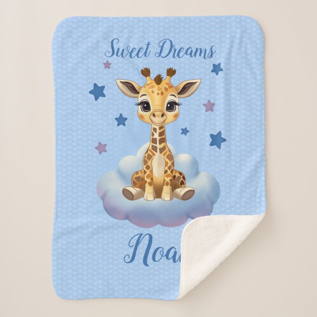 Manta customizable baby giraffe (Frente)