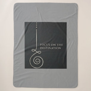 Manta de Fleece Minimalista Unalome Foco no Destin